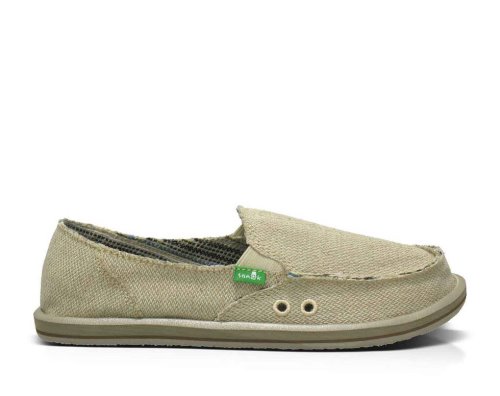 Chaussures Sanuk Donna Hemp Femme - Vert Clair Olive WNGBUL359